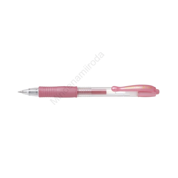 Zseléstoll 0,7mm, nyomógombos Pilot G-2, írásszín metál rózsaszín