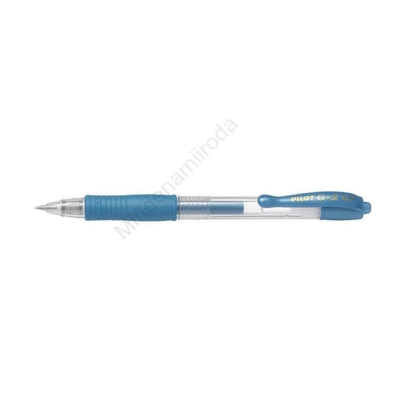 Zseléstoll 0,7mm, nyomógombos Pilot G-2, írásszín metálkék