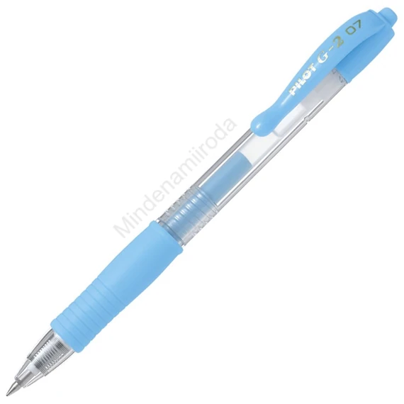 Zseléstoll 0,7mm, nyomógombos Pilot G-2, írásszín pasztellkék