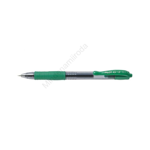 Zseléstoll 0,7mm, nyomógombos Pilot G-2, írásszín zöld