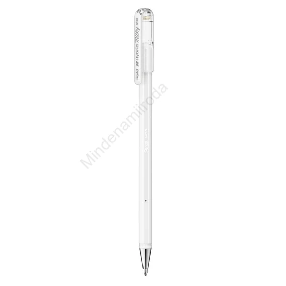 Zseléstoll 0,4mm, kupakos Pentel Hybrid K108-PW pasztell fehér