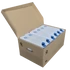 Archiváló konténer karton doboz fedeles 54x36x25cm, felfelé nyíló tetővel Bluering® barna