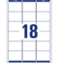 Etikett címke, 63,5 x46,6mm, 18 címke/ív, 100 ív/doboz, Avery fehér