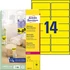 Etikett címke, 99,1 x38,1mm, visszaszedhető, neon 14 címke/ív, 25 ív/doboz, Avery sárga