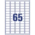 Etikett címke, 38,1 x21,2mm, fagyasztó 65 címke/ív, 25 ív/doboz, Avery fehér