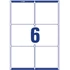 Etikett címke, 99,1 x93,1mm, nagyfedőképességű 6 címke/ív, 100 ív/doboz, Avery fehér