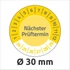 Etikett címke, o30mm, eltávolíthatatlan 8 címke/ív, 10 ív/doboz, Avery sárga