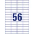 Etikett címke, 52,5 x21,2mm, univerzális, 56 címke/ív, 100 ív/doboz, Avery fehér