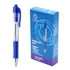 Golyóstoll 0,7mm, nyomógombos, gumírozott fogórész, kék átlátszó test, Bluering® R2, írásszín kék