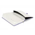 Keménytáblás notesz pontozott vonalozással krémszínű lapokkal leszorító gumiszalaggal Lila 130x210mm, Presco