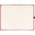 Keménytáblás notesz pontozott vonalozással krémszínű lapokkal leszorító gumiszalaggal Red 130x210mm, Presco