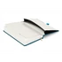 Keménytáblás notesz pontozott vonalozással krémszínű lapokkal leszorító gumiszalaggal Teal 130x210mm, Presco