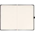 Keménytáblás notesz vonalas krémszínű lapokkal leszorító gumiszalaggal Black 130x210mm, Presco