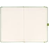 Keménytáblás notesz vonalas krémszínű lapokkal leszorító gumiszalaggal Green 130x210mm, Presco