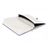 Keménytáblás notesz vonalas krémszínű lapokkal leszorító gumiszalaggal Lila 130x210mm, Presco