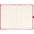 Keménytáblás notesz vonalas krémszínű lapokkal leszorító gumiszalaggal Red 130x210mm, Presco