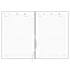 Tárgyalási napló Memphis B5 napló, fehér lapokkal barna-csokoládé Dayliner 2027.